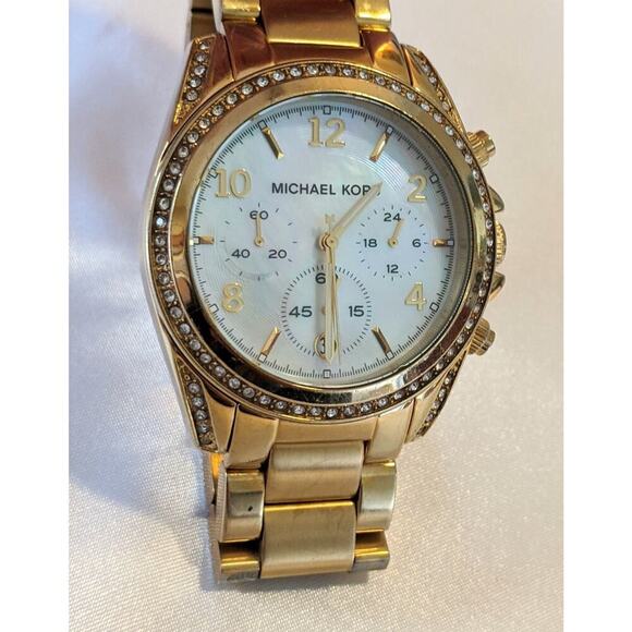 Michael Kors MK5521 Blair Womens Quartz Watch Gold Tone Stainless Steel Crystals - Picture 13 of 14